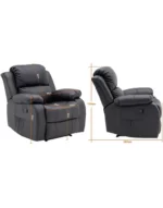 manual recliner leather soft lucca x