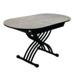 oval transformer table n black with ceramic top x