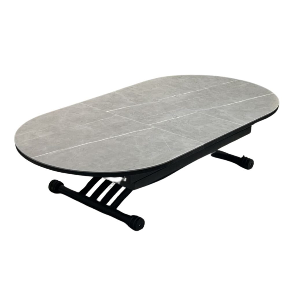 oval transformer table n gray with ceramic top x