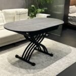 oval transformer table n gray with ceramic top x