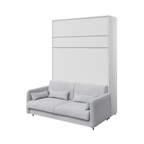 a couch with a white wall