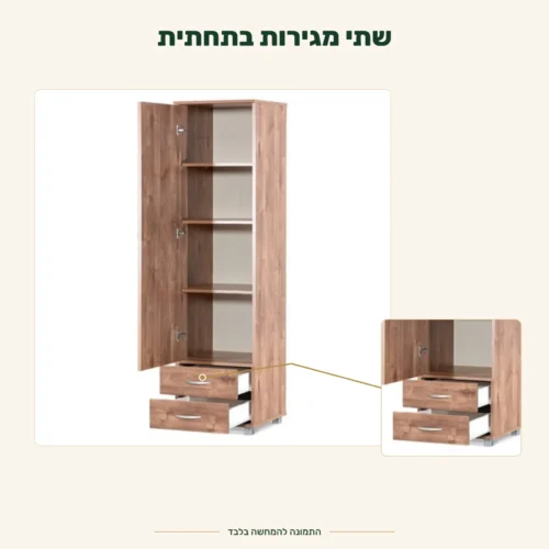 שתי מגירות בתחתית