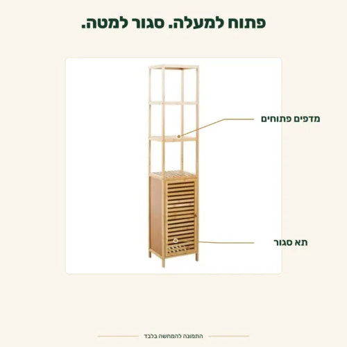 ארון במבוק – פתוח למעלה. סגור למטה.