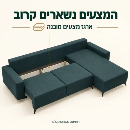ספה פינתית Selena עם ארגז מצעים פתוח