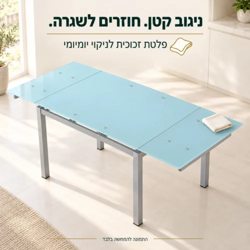 פלטת הזכוכית לניקוי יומיומי במבט מלמעלה
