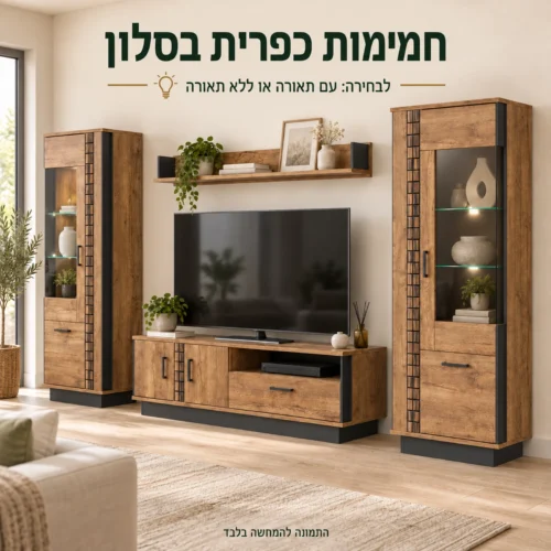 מערכת ORIAN R07 בסלון כפרי – לבחירה עם תאורה או ללא תאורה