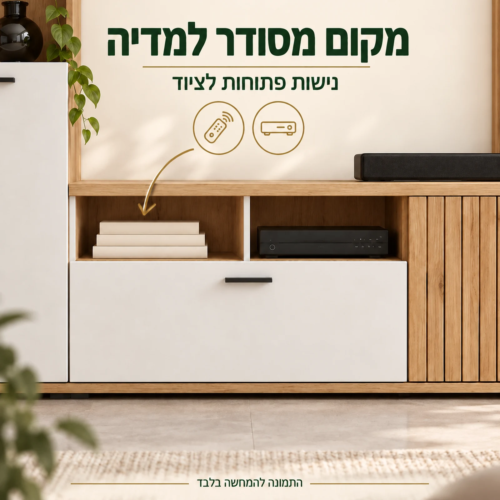 הנישות הפתוחות לציוד מדיה במזנון Rossa