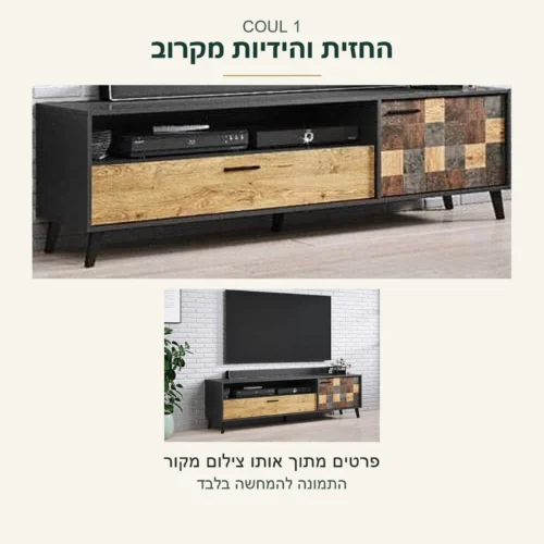 COUL 1 — תקריב חזיתות המזנון, הידיות והרגליים לצד אותו צילום כללי