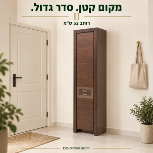 ארון כניסה צר Paris ברוחב 52 ס״מ לצד דלת הכניסה