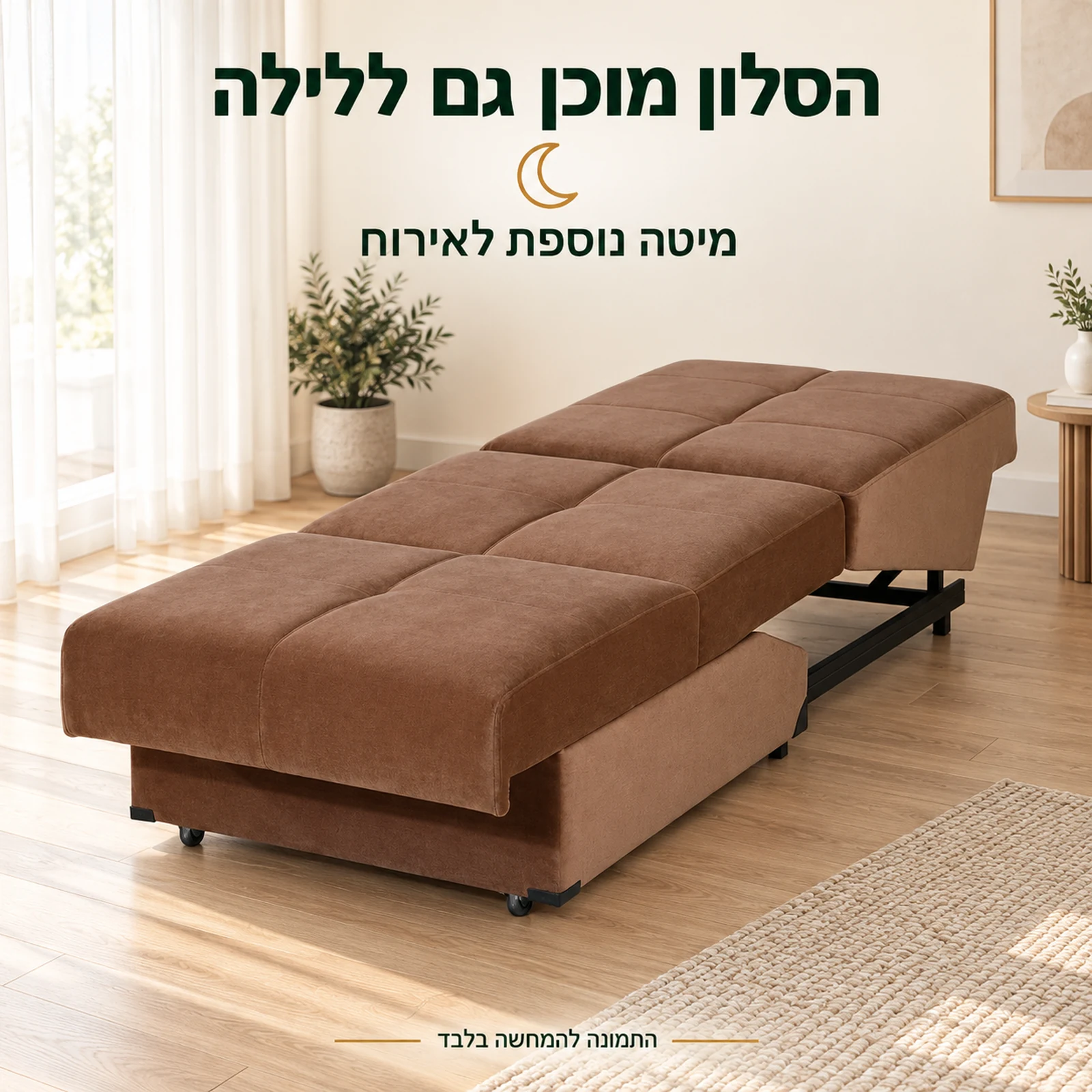 ספה נפתחת ונציה בודד – מיטה נוספת לאירוח בחלל הבית