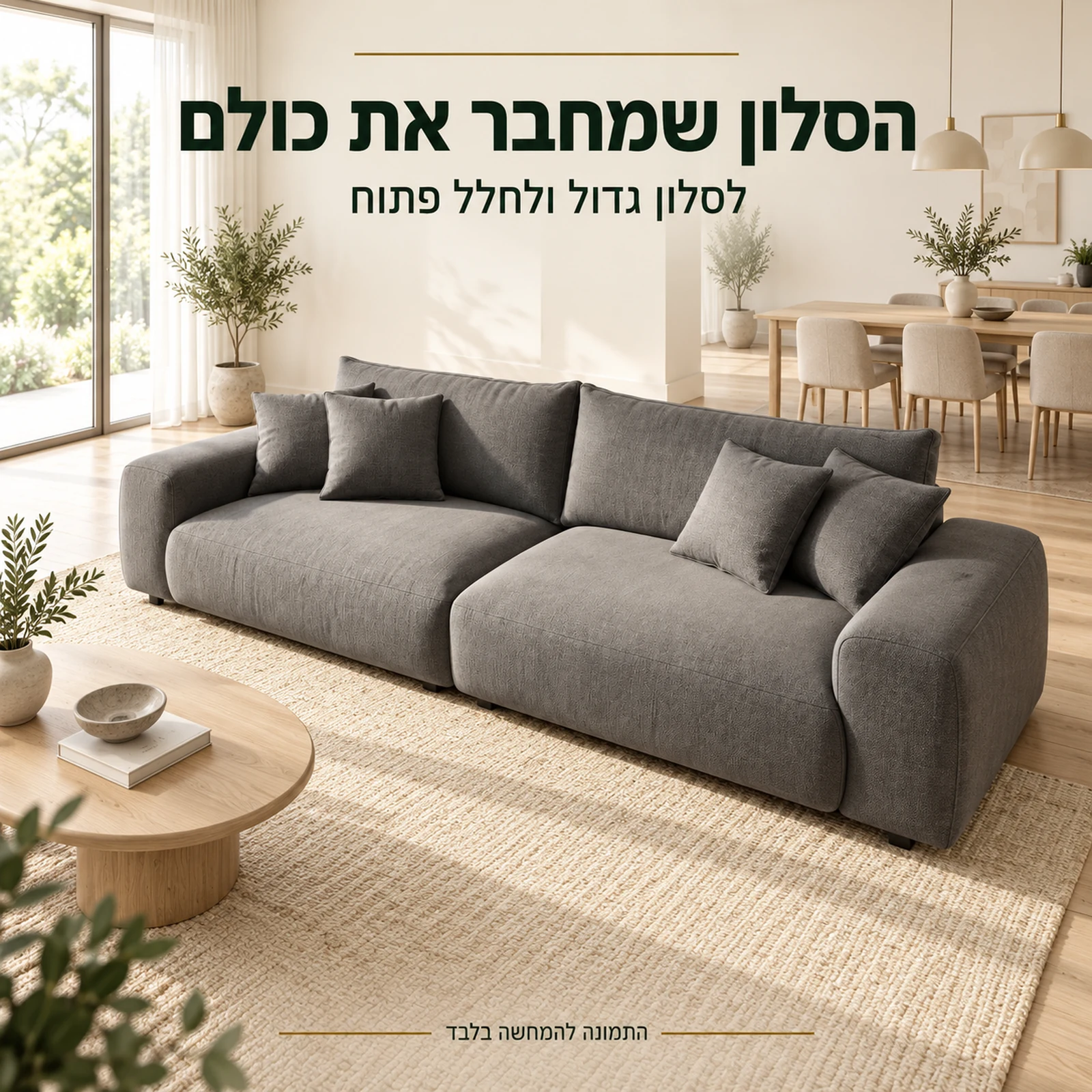 ספת SOFIA בסלון גדול בחלל פתוח
