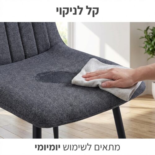 סט 4 כיסאות מרופדים דגם KIP – עיצוב מודרני, איכות אירופאית ונוחות מושלמת – תמונת מוצר נוספת 12