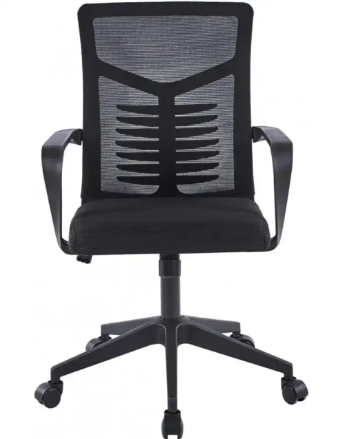 מתישבת משרדית Ergonomic עם רשת וכיסא עבודה מפנק.