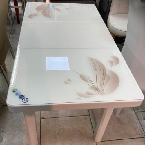 שולחן אוכל קטן מזכוכית 80x60 ס