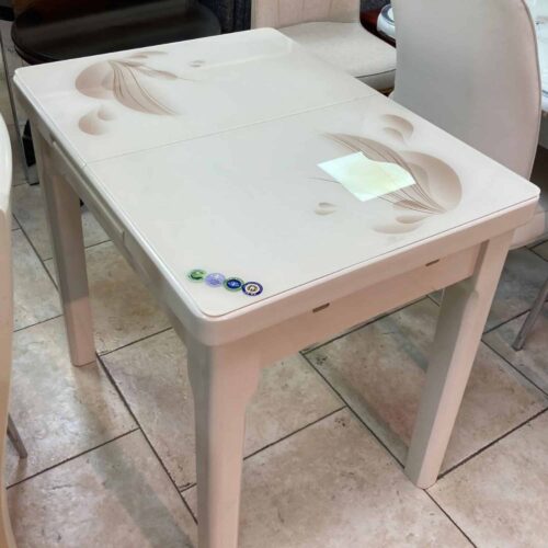 שולחן אוכל קטן מזכוכית 80x60 ס
