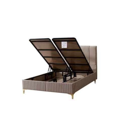 בסיס מיטה זוגית מרופד פשתן Serya Nova 140x190 – מבט חזיתי