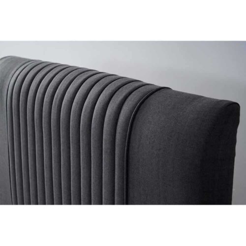 בסיס מיטה זוגית מרופד פשתן Serya Nova 140x190 – ראש המיטה המרופד מקרוב