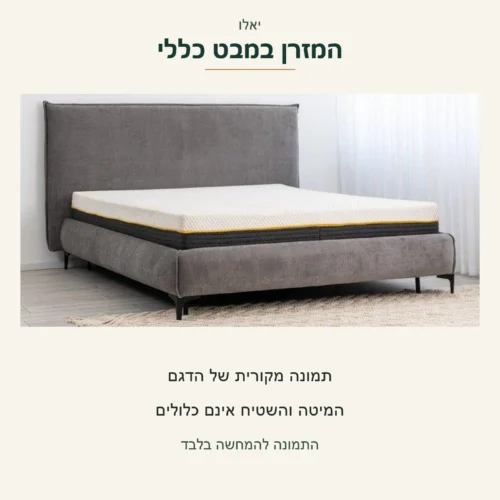 מזרן יאלו — מבט כללי בתמונה המקורית; המיטה והשטיח אינם כלולים