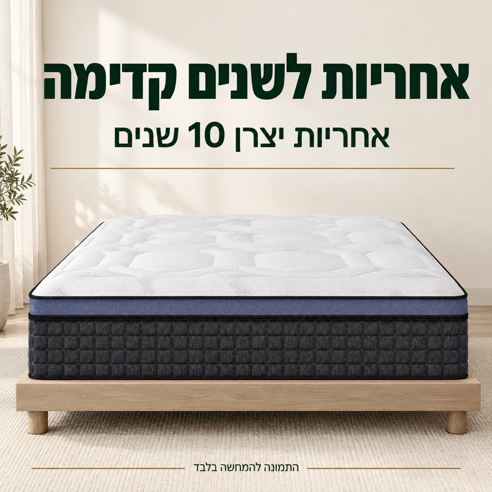 מזרן קיסריה גלובל עם אחריות יצרן 10 שנים