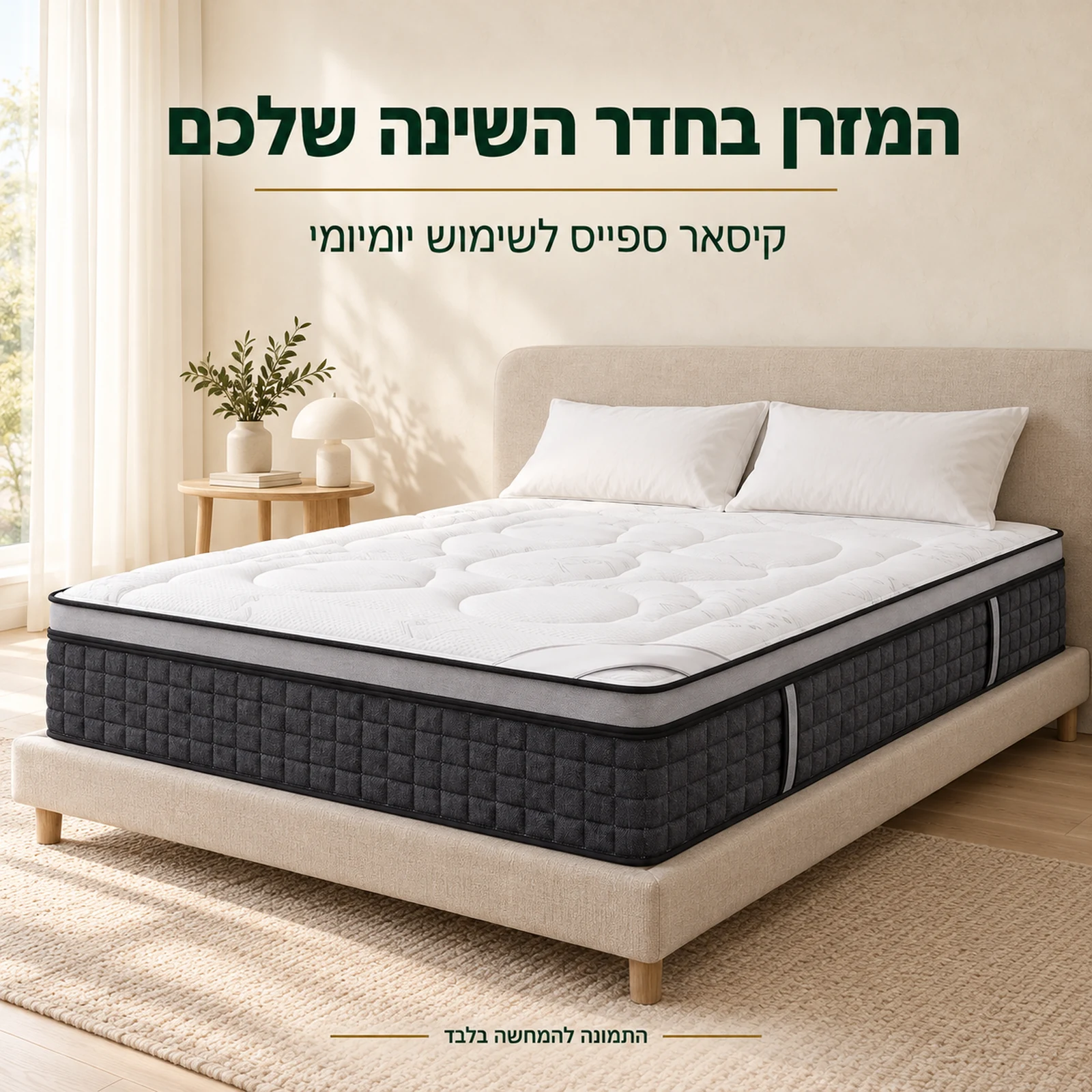 מזרן קיסאר ספייס – מראה בחדר השינה לשימוש יומיומי