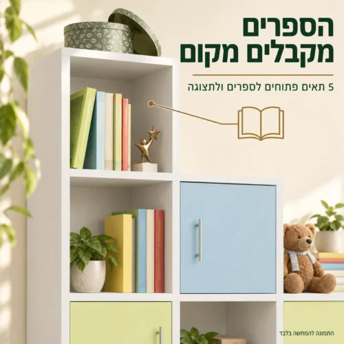 כוורת דגם אוורסט – תאים פתוחים לספרים ולתצוגה