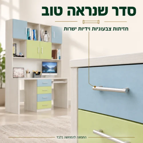 חזיתות צבעוניות וידיות ישרות בעמדת עבודה דגם דניאלי