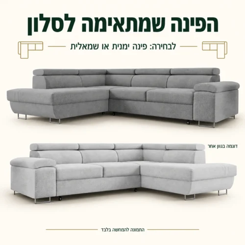 מערכת ישיבה פינתית MILANO בשתי תצורות פינה לבחירה