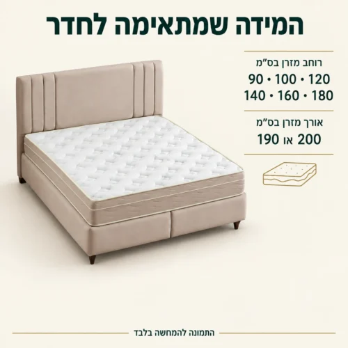מיטה Riga עם רוחב מזרן לבחירה 90, 100, 120, 140, 160 או 180 ס״מ ואורך 190 או 200 ס״מ