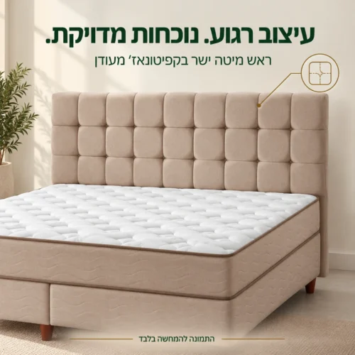 ראש המיטה של Serra עם קפיטונאז׳ מעודן