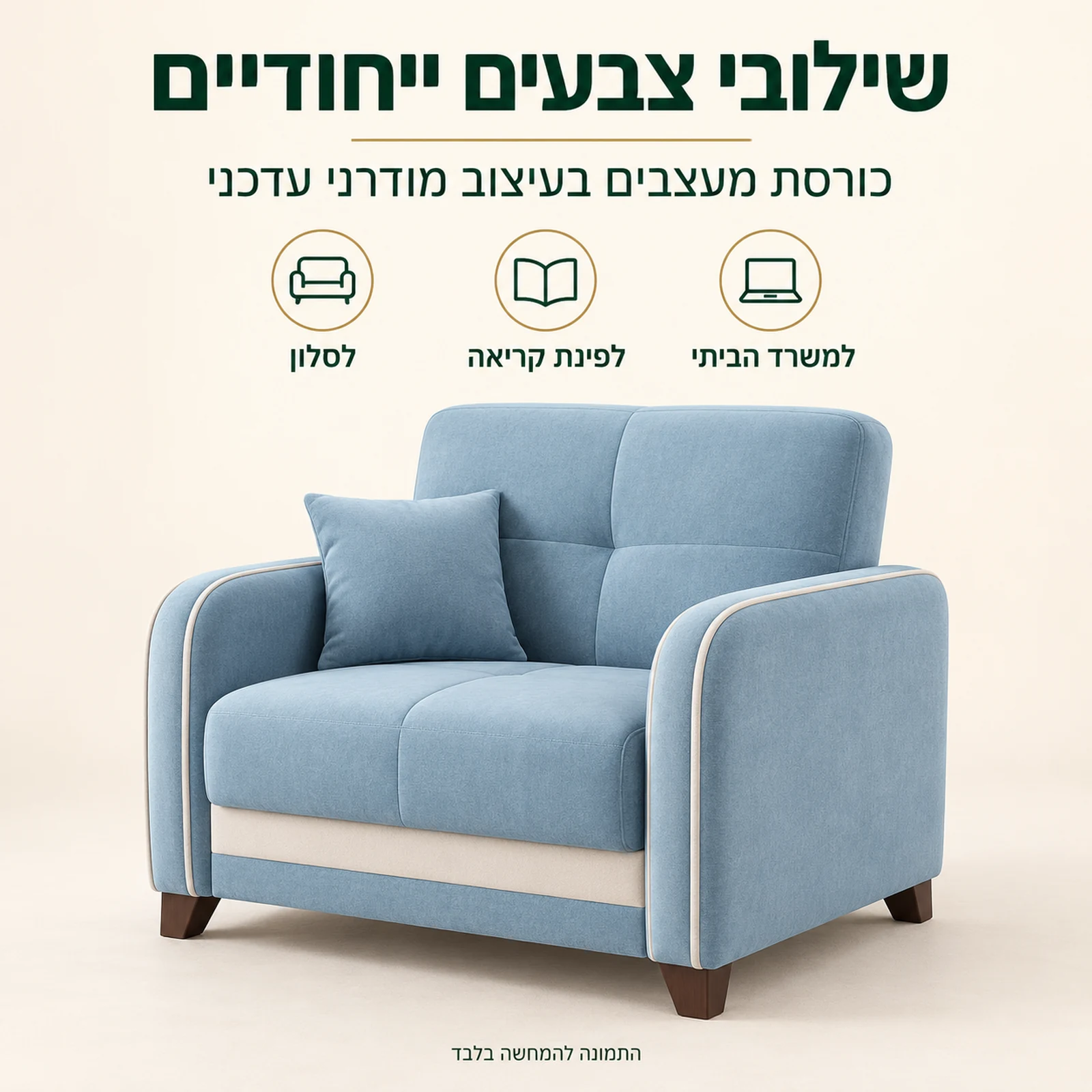 כורסת מעצבים Reno – שילובי צבעים ייחודיים בעיצוב מודרני