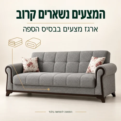 ספת Nova עם ארגז מצעים בבסיס – סימון אזור האחסון