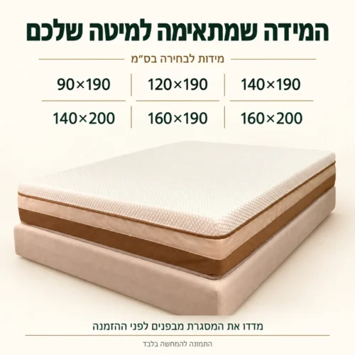 מזרון LION במידות לבחירה: 90×190, 120×190, 140×190, 140×200, 160×190, 160×200 ס״מ