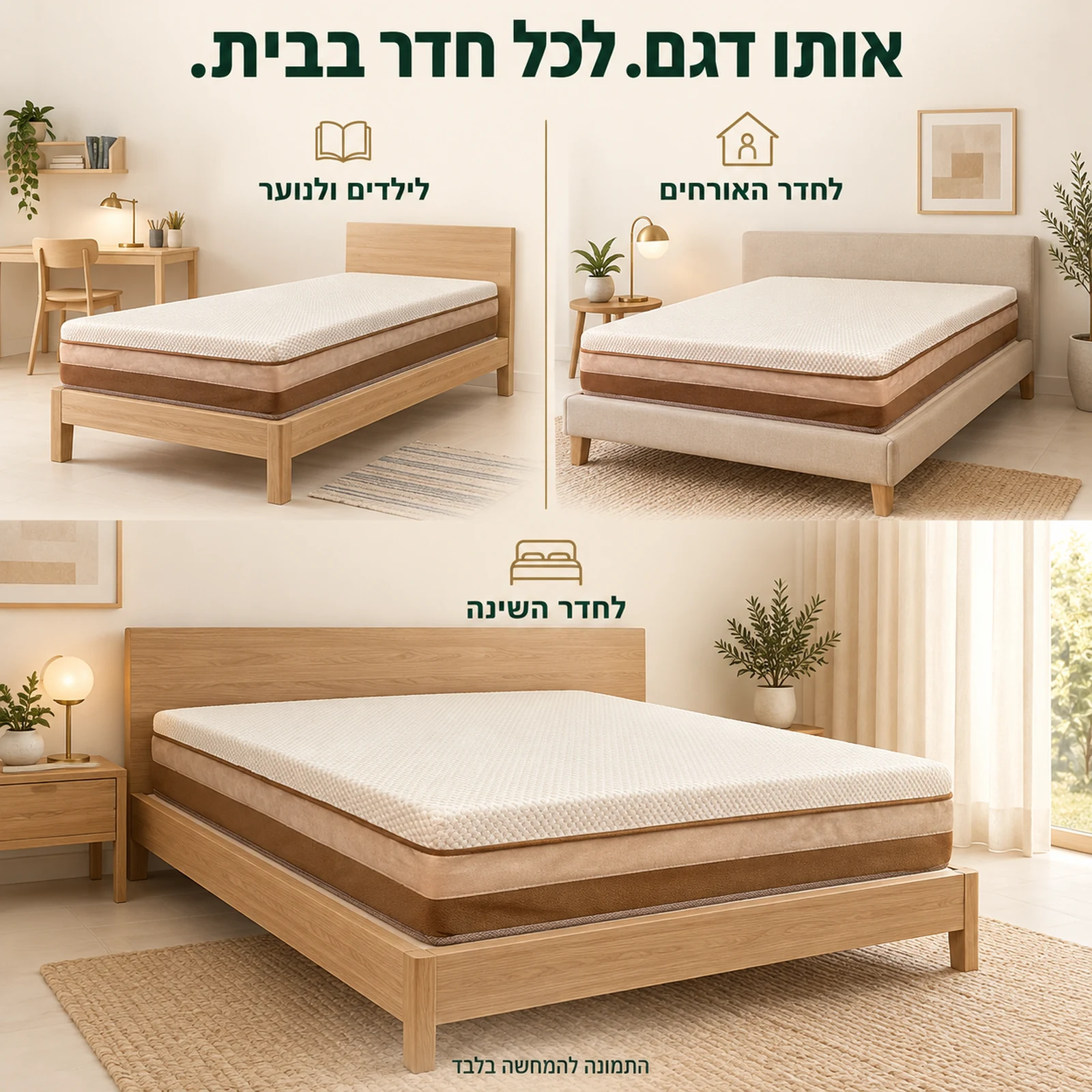 מזרון LION בחדר ילדים ונוער, בחדר אורחים ובחדר שינה