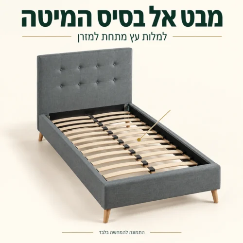 בסיס למלות העץ של מיטת היחיד ללא מזרן