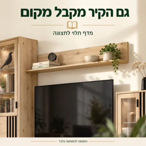 המדף התלוי של LAVAL מעל הטלוויזיה