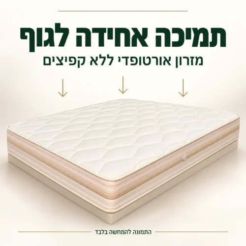 מזרון HAIFA אורטופדי ללא קפיצים לתמיכה אחידה בגוף