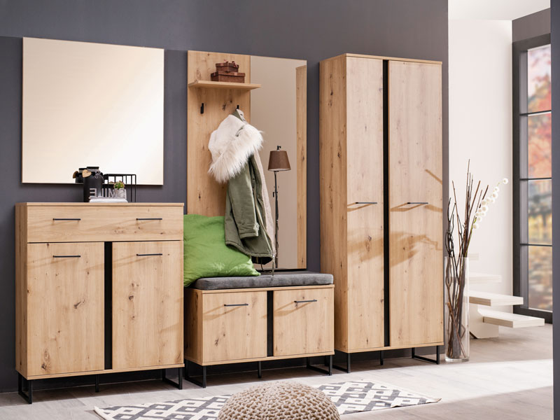 ארון כניסה מעוצב 180 ס"מ דגם LOFT – מבט כללי