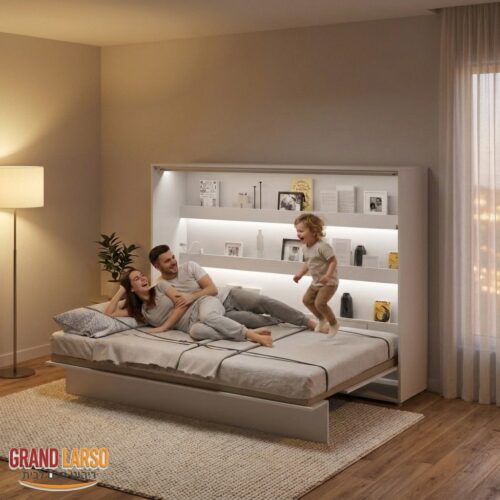 מיטת קיר זוגית אופקית מתקפלת – דגם PS-04 – תמונת מוצר נוספת 6