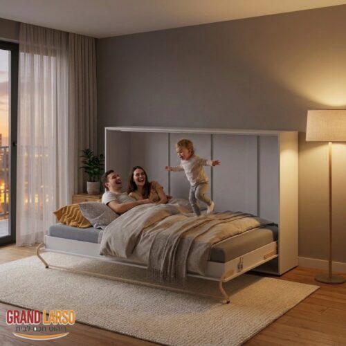 מיטת קיר אופקית 120x200 – מבט נוסף על הדגם