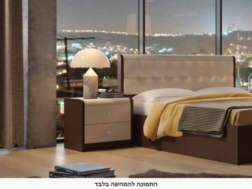 חדר שינה קומפלט ג׳ובאני בגווני עץ ושמנת – מבט נוסף על הסט