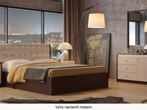 חדר שינה קומפלט ג׳ובאני בגווני עץ ושמנת – תמונה נוספת של הסט