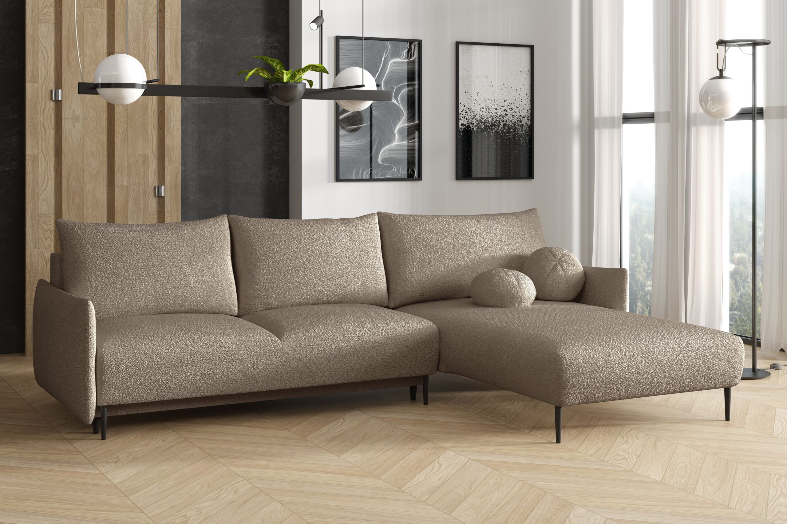 ספה שזלונג פינתית נפתחת למיטה Aster XL – מבט מזווית נוספת