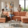 П-образный диван-кровать для отдыха в гостиной Bonny Move U – общий вид