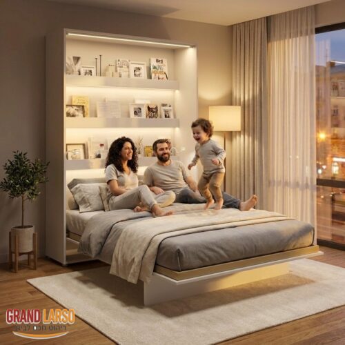 מיטת קיר זוגית אנכית 140×200 ס