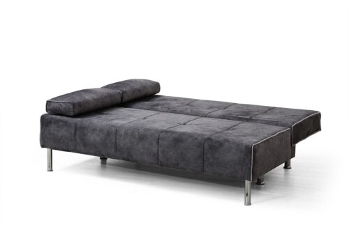 Диван-кровать с двуспальным местом PUMA, серый – разложен в кровать 150×190