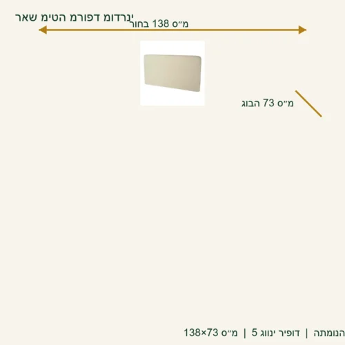 ראש מיטה מרופד מודרני – רוחב 138 ס״מ, גובה 73 ס״מ